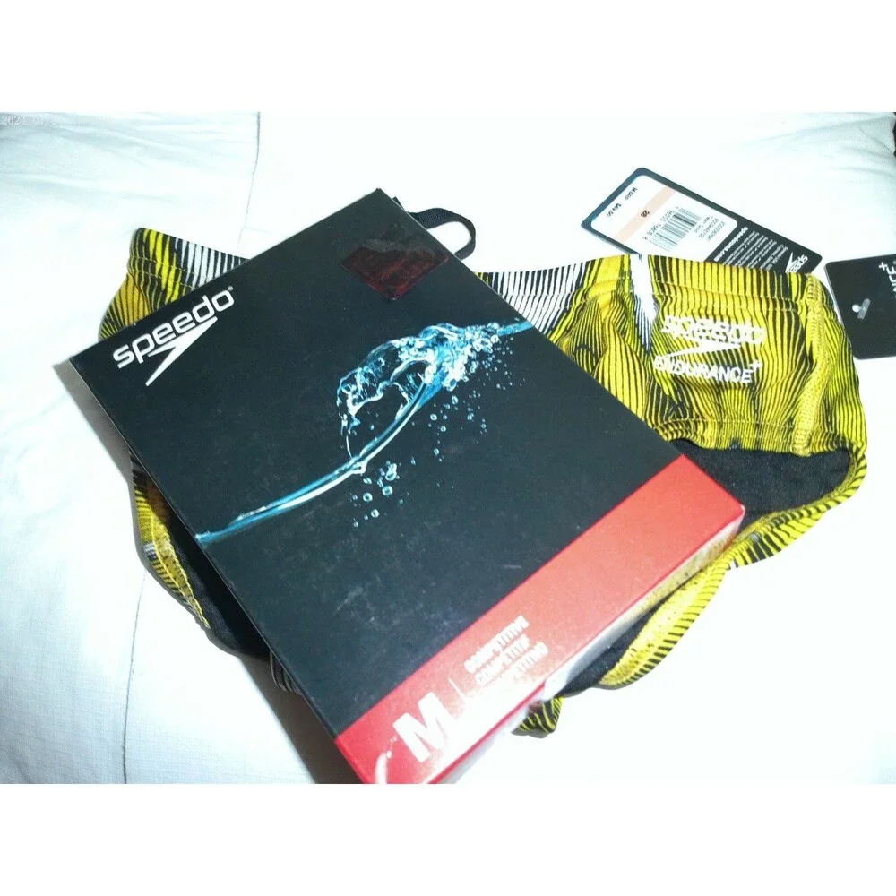 Speedo Men's Swim Brief Size 28 Purpose Brief Team Gold NIB Endurance+